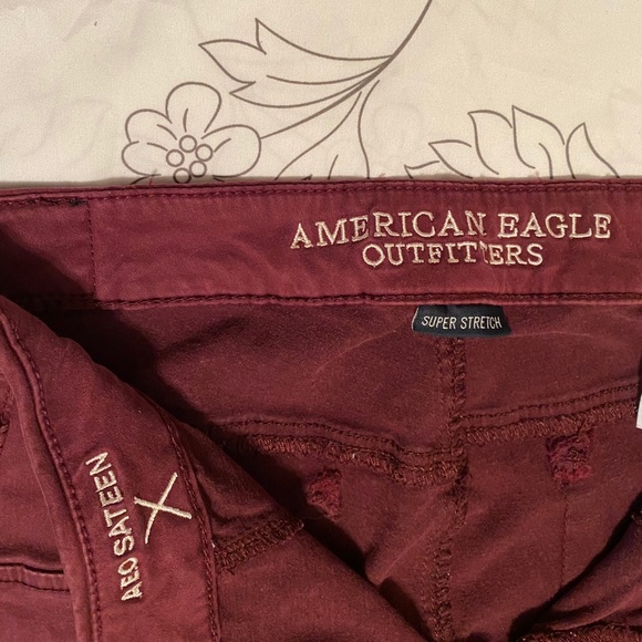Maroon American Eagle Jeggings - Picture 2 of 4